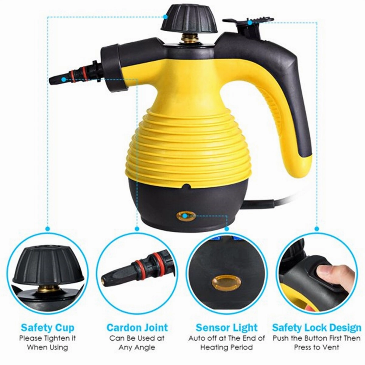 Handheld Steam Cleaner W/ Accessory Set Multifunctional Steam Cleaning