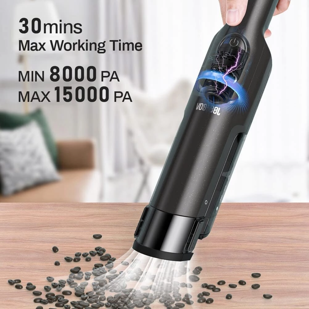 Handheld Vacuum Cleaner Cordless 15KPa Powerful Car Vacuum Portable Lightweight Fast Charging Hand Vacuum for Home
