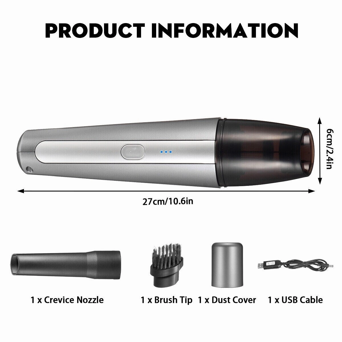 High Power Wet and Dry Handheld Car Vacuum