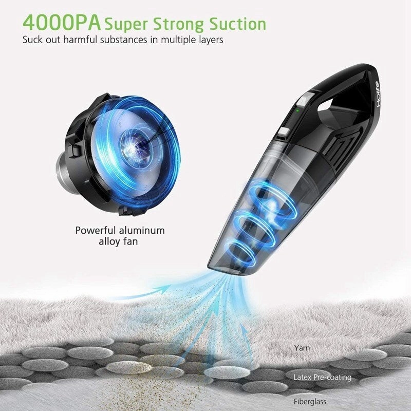 Holife Handheld Vacuum 4KPA Hand Vacuum Cordless Cleaner 2200mAh Lithium Battery