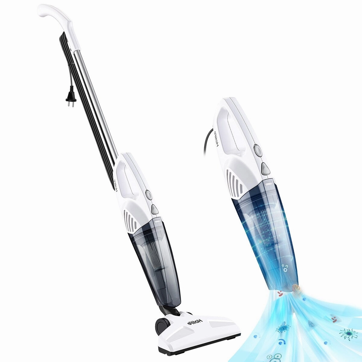 HoLife Lightweight Stick Vacuum 2 in 1 Handheld Upright Corded Vacuum Cleaner with 15KPA Powerful