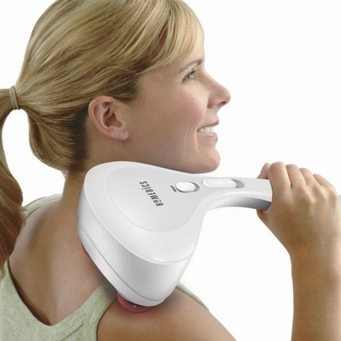 Homedics Compact Percussion Massager with Heat - Grey & White | PA-MHA-GB