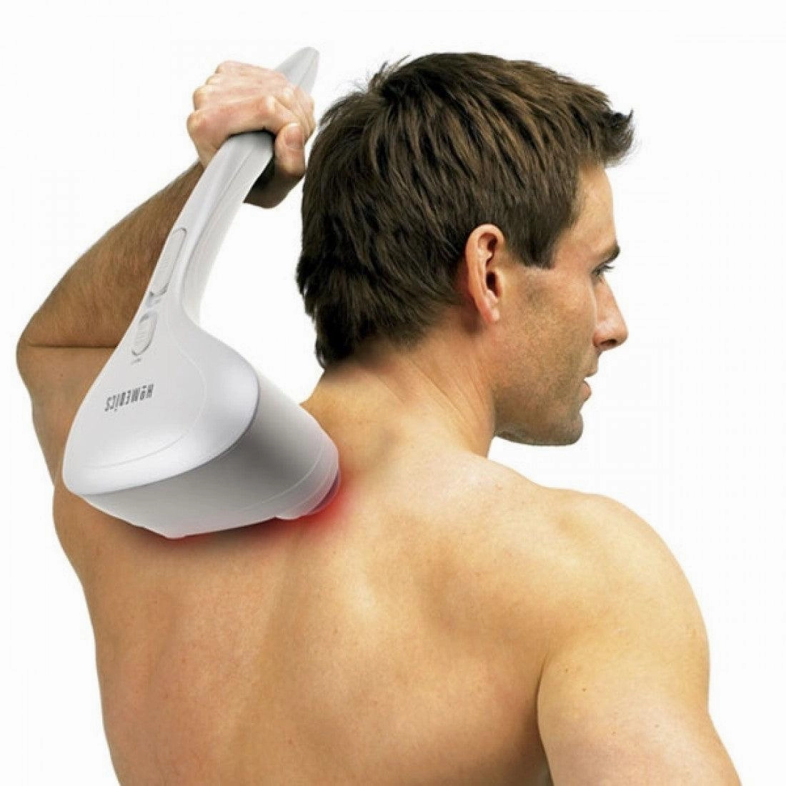 Homedics Compact Percussion Massager with Heat - Grey & White | PA-MHA-GB