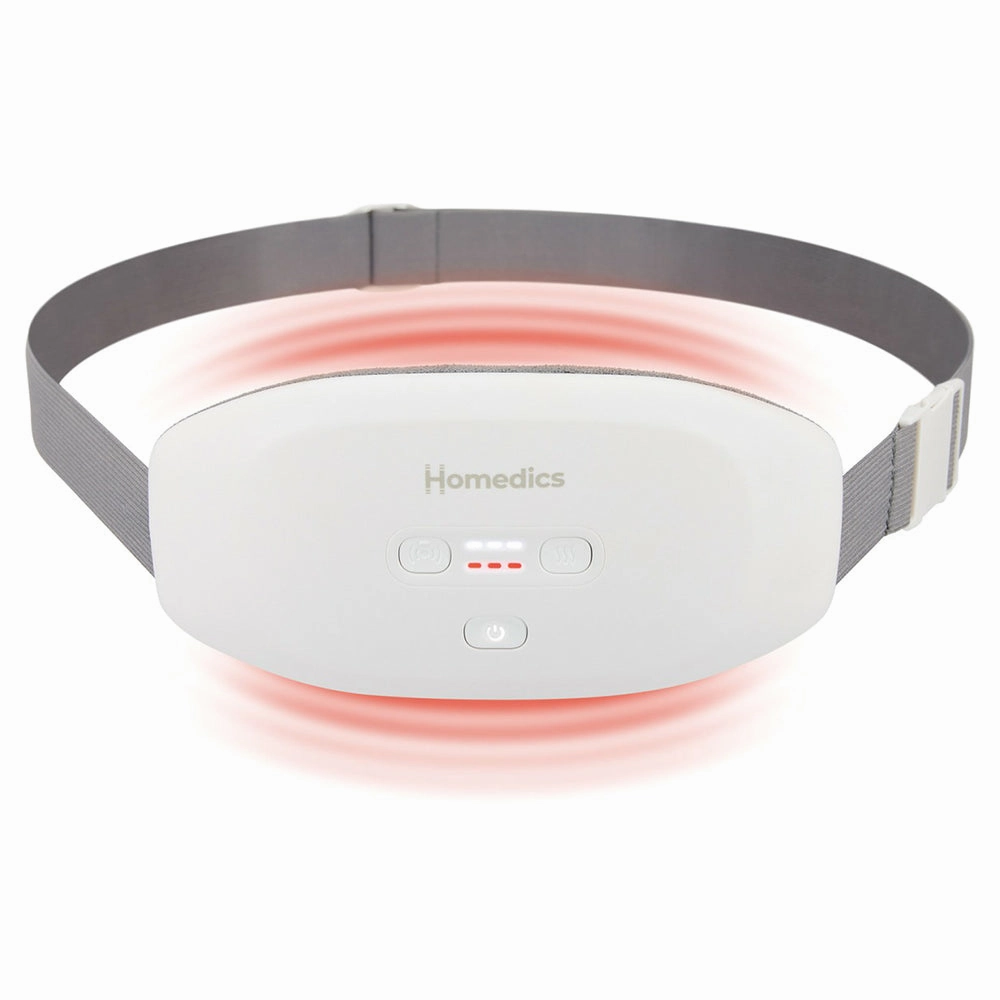 Homedics Cycle Comfort Heat and Vibration Belt - White & Grey | WMH-200H
