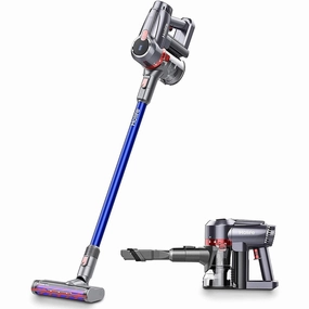 Homitt 2 in 1 Cordless Stick Vacuum Cleaner. Rechargeable Stick and Bagless Handheld Vacuum. for Carpet Pet Hair Floor. Blue