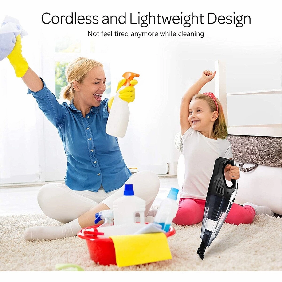 Homitt Handheld Vacuum Cordless Cleaner Rechargeable. Portable Powerful Cyclonic Suction Vacuum. for Home Pet Hair Car Cleaning