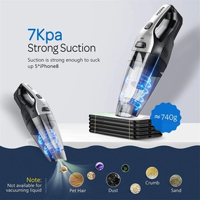 Homitt Handheld Vacuum Cordless Cleaner Rechargeable. Portable Powerful Cyclonic Suction Vacuum. for Home Pet Hair Car Cleaning