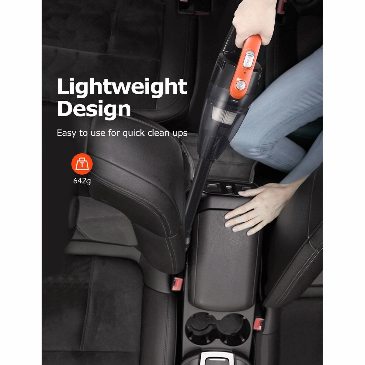 Hommak Car Vacuum. Handheld Vacuum Cleaner Portable & Cordless. Dry 2 in 1 Hand Vacuum 6KPa Strong Suction