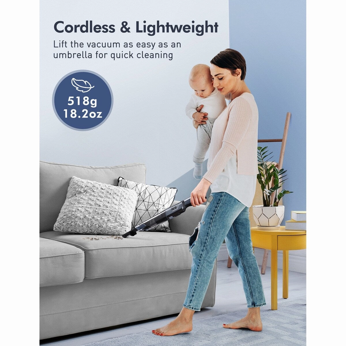 HOMMAK Cordless Brushless Motor Handheld Vacuum