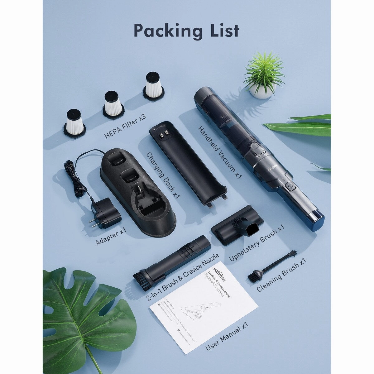 HOMMAK Cordless Brushless Motor Handheld Vacuum