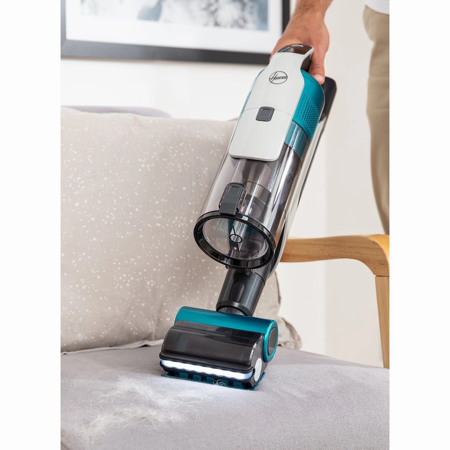 Hoover 0.7L HF9 Anti-Twist Cordless Pet Vacuum Cleaner - Grey & Turquoise | HF910P