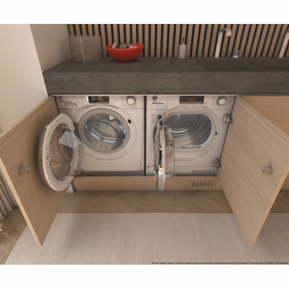 Hoover 9KG 1600RPM Integrated Washing Machine - White | HBWOS 69TMCE-80