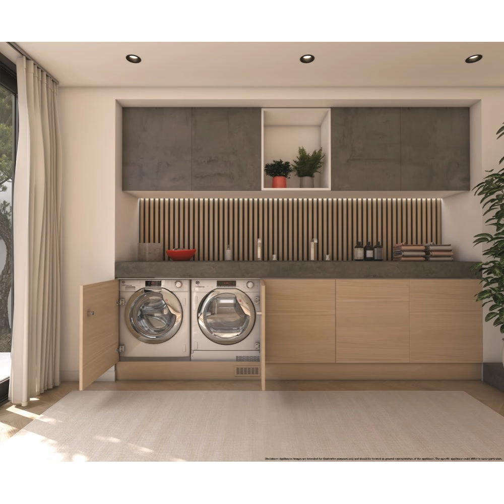 Hoover 9KG 1600RPM Integrated Washing Machine - White | HBWOS 69TMCE-80