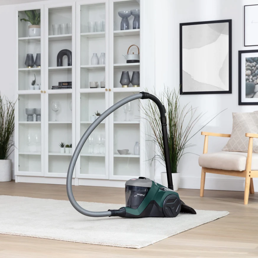 Hoover H-POWER 300 Bagless Cylinder Vacuum Cleaner - Velvet Green & Silver | HP310HM