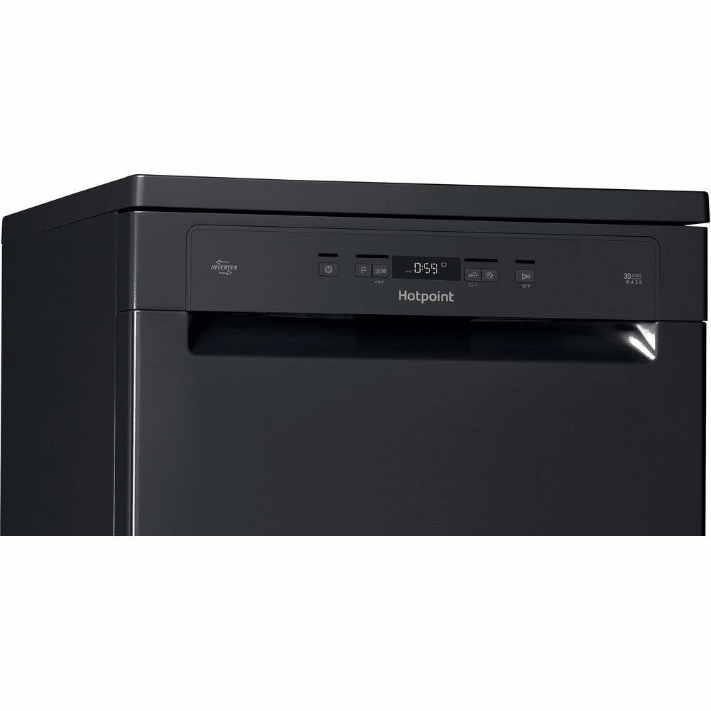 Hotpoint 60CM Freestanding Standard Dishwasher - Black | HFC3C26WCBUK