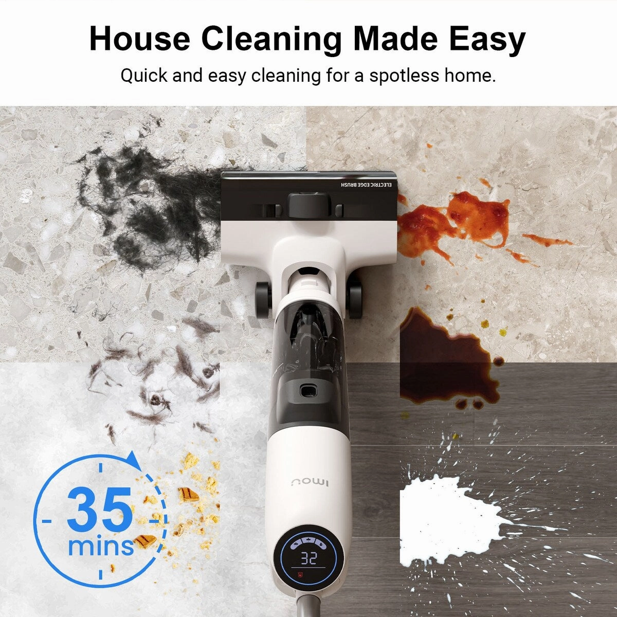 Imou SV1 Smart Cordless Wet & Dry Vacuum Cleaner. White