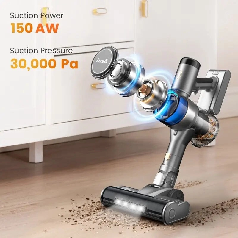 INSE S9 Cordless Stick Vacuum 30Kpa For Carpets