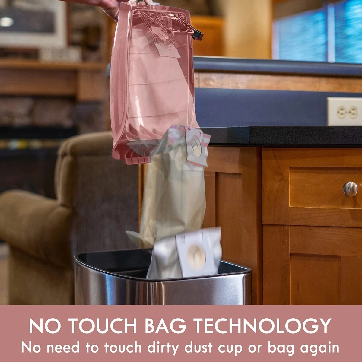 Intuition Bagged Upright Vacuum. liftup Cleaner with Hair Eliminator brushroll. pet Handi-Mate for Carpet. Hard Floor. Rose Gold