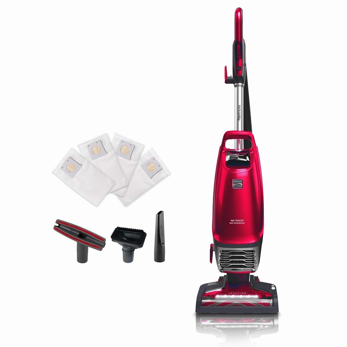 Intuition Bagged Upright Vacuum Pet Lift-Up Carpet Vacuum Cleaner 2-Motor Power Suction with HEPA Filter 3-in-1 Combination Tool