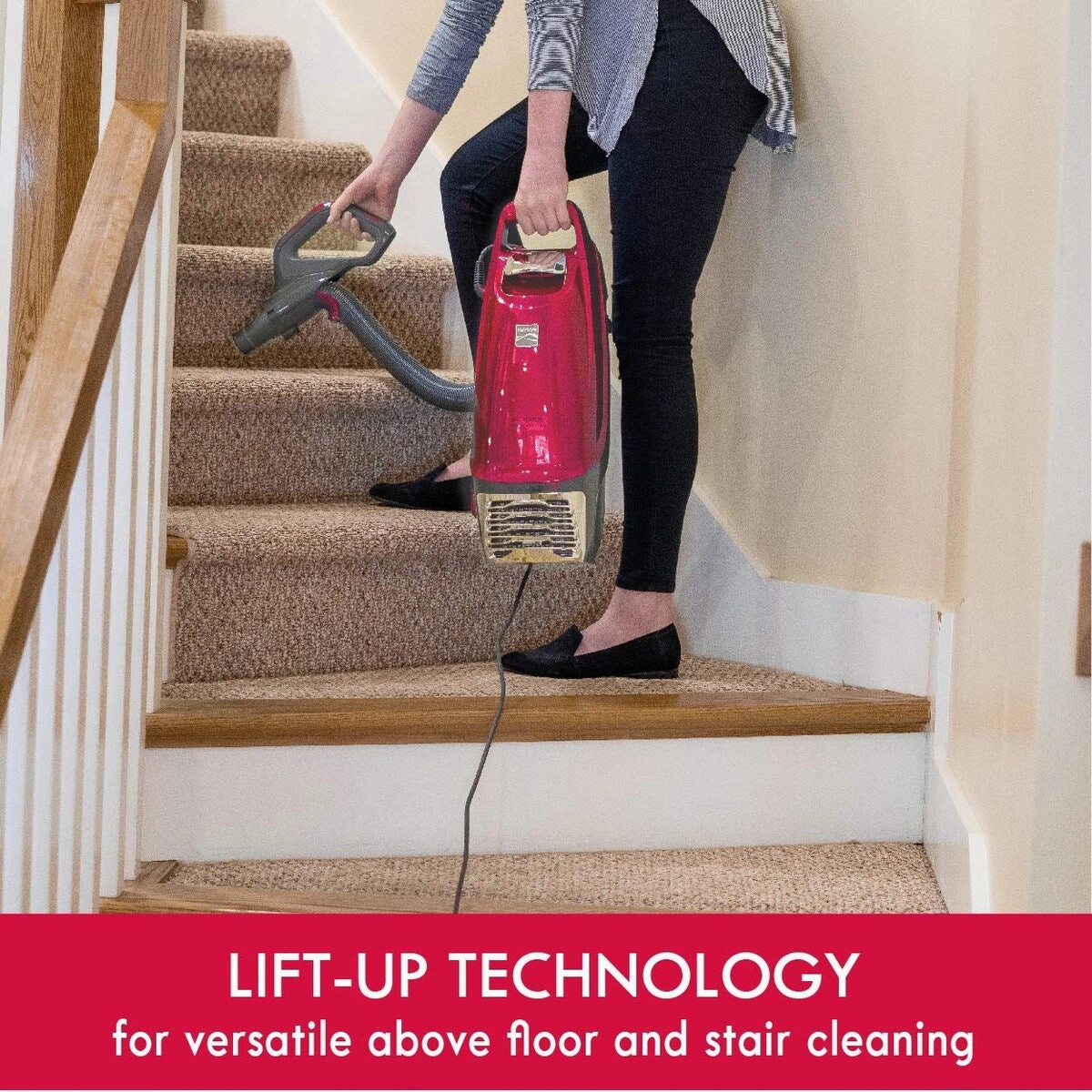 Intuition Bagged Upright Vacuum Pet Lift-Up Carpet Vacuum Cleaner 2-Motor Power Suction with HEPA Filter 3-in-1 Combination Tool