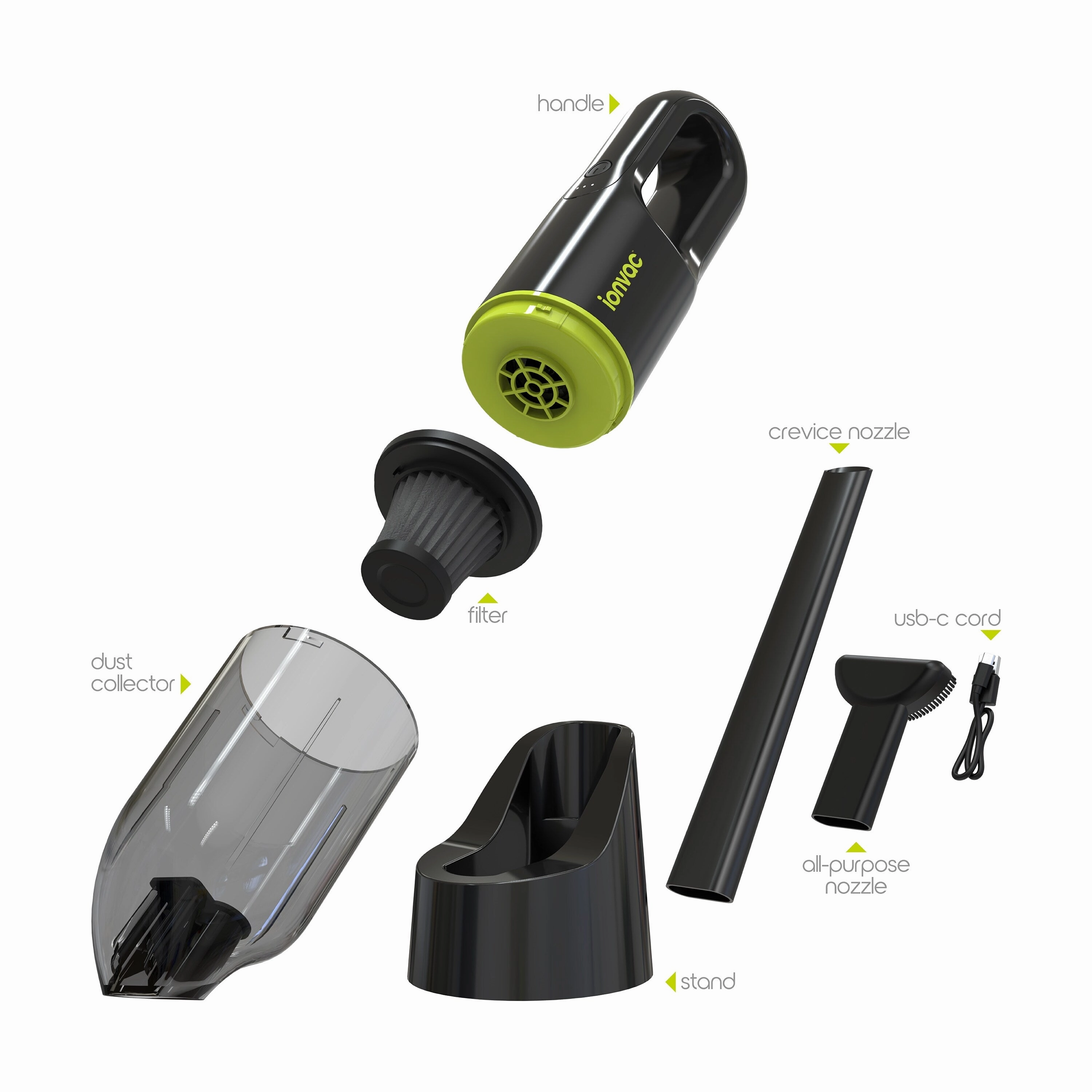 IonVac CORDLESS VACUUM - POWERFUL HAND VAC