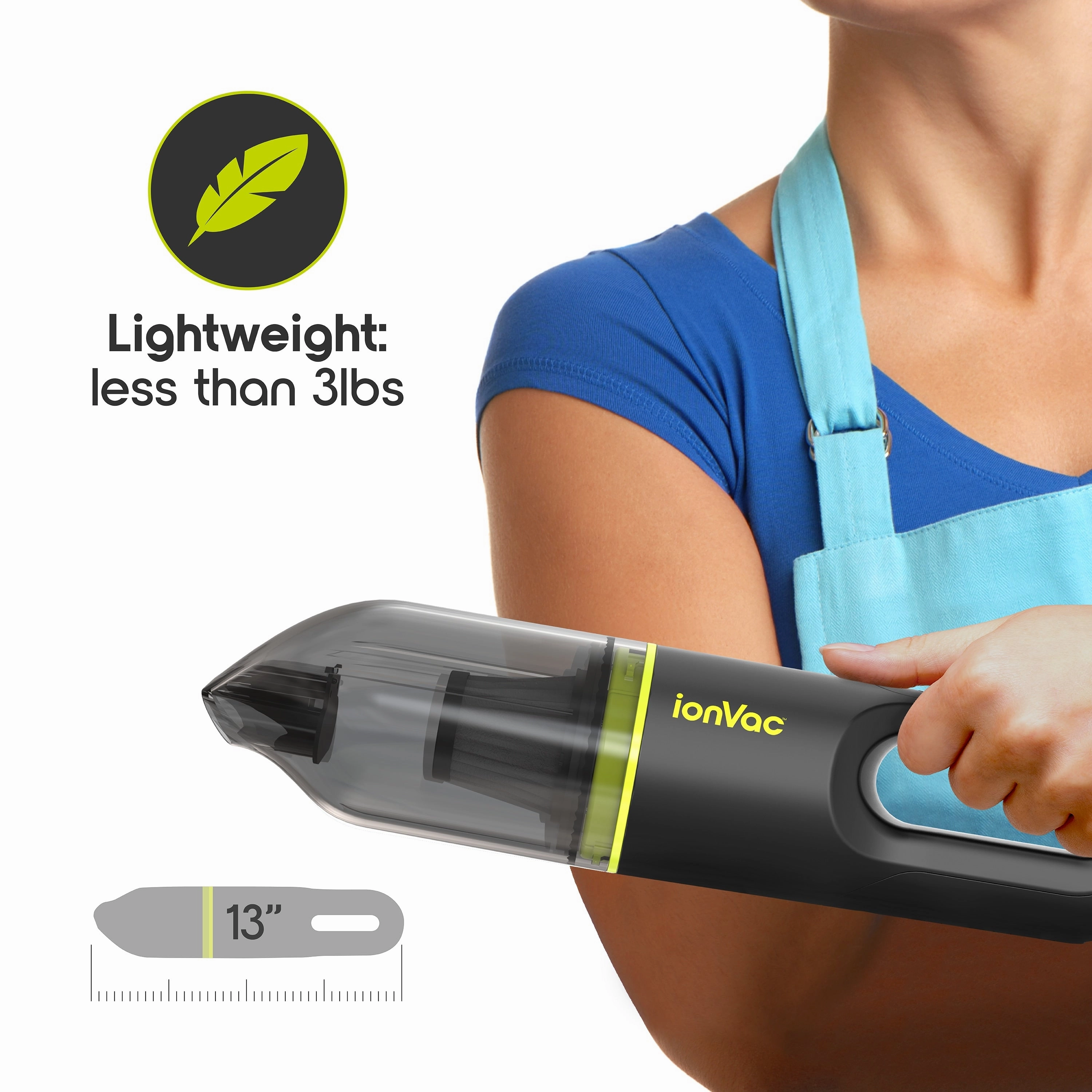 IonVac CORDLESS VACUUM - POWERFUL HAND VAC