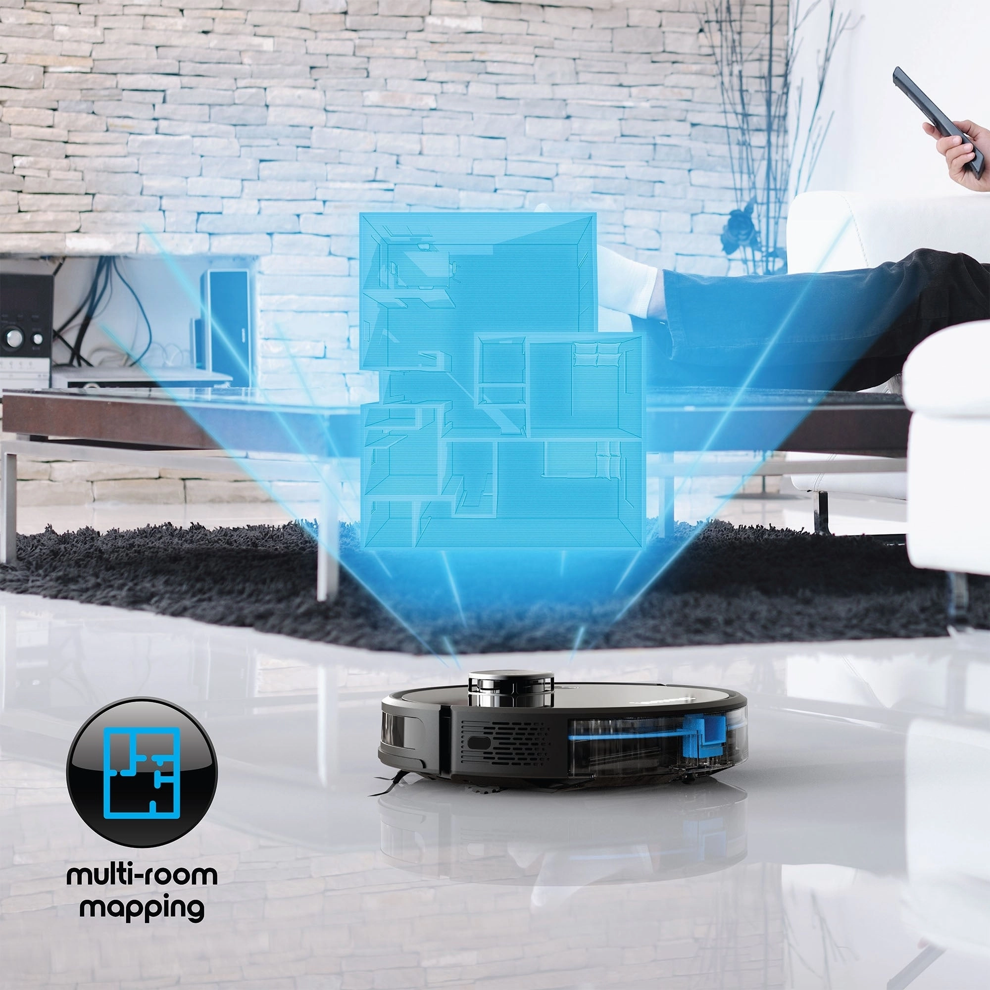 IONVAC Optimax. Robot Vacuum With Laser Mapping and WiFi