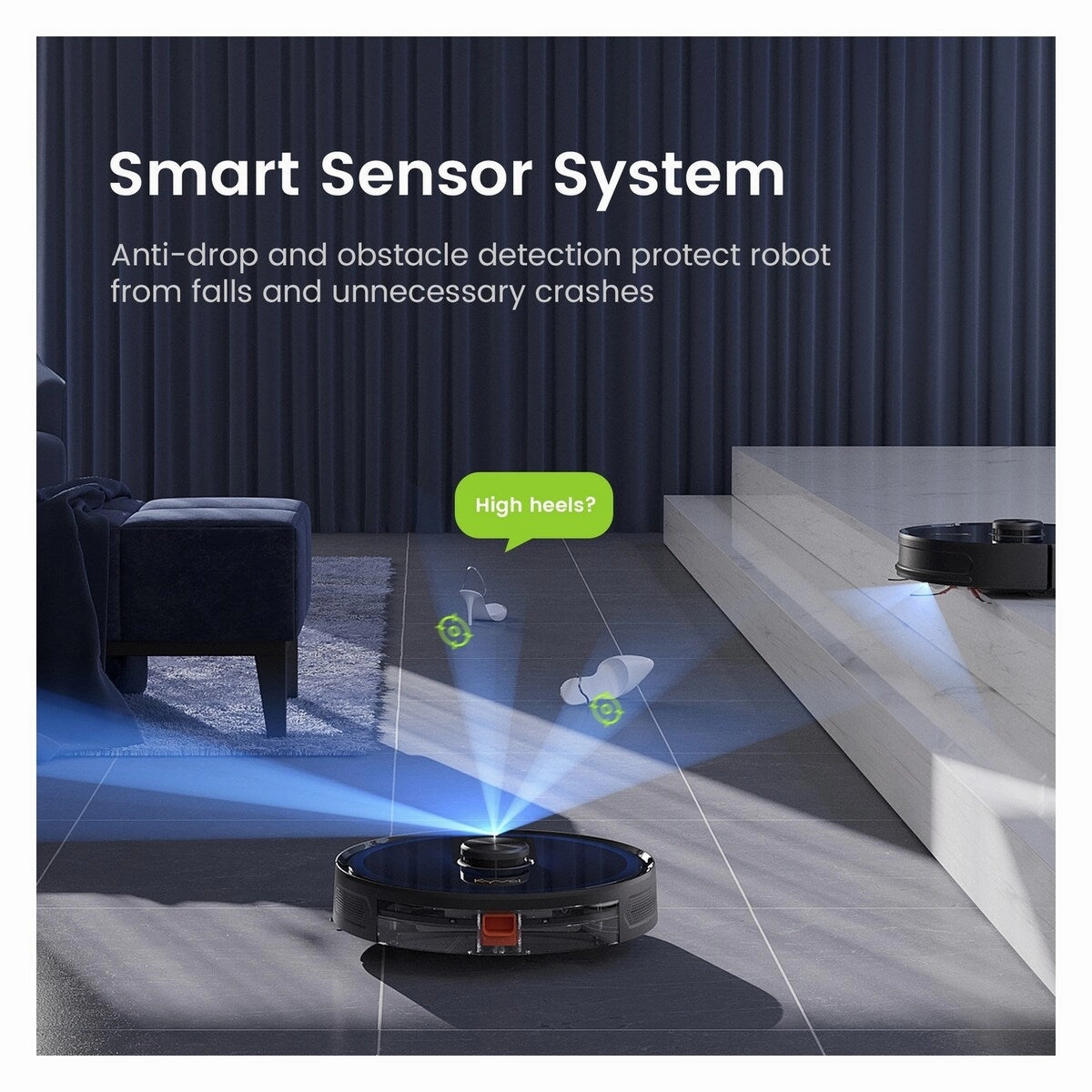 Kyvol Cybovac L20 LDS laser navigation Robot Vacuum Cleaner. Black