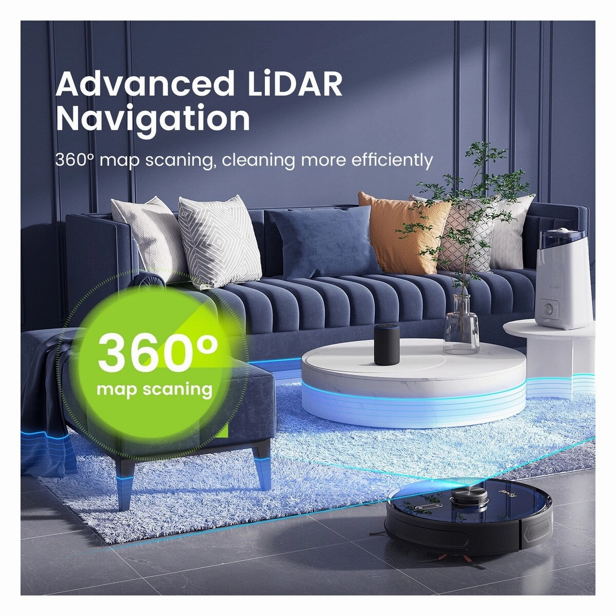 Kyvol Cybovac L20 LDS laser navigation Robot Vacuum Cleaner. Black