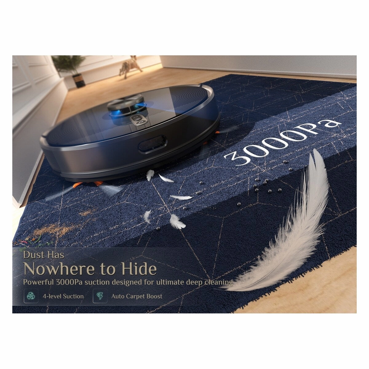 Kyvol Cybovac S31 Smart Laser Robot Vacuum With Self-Emptying Dustbin. Black