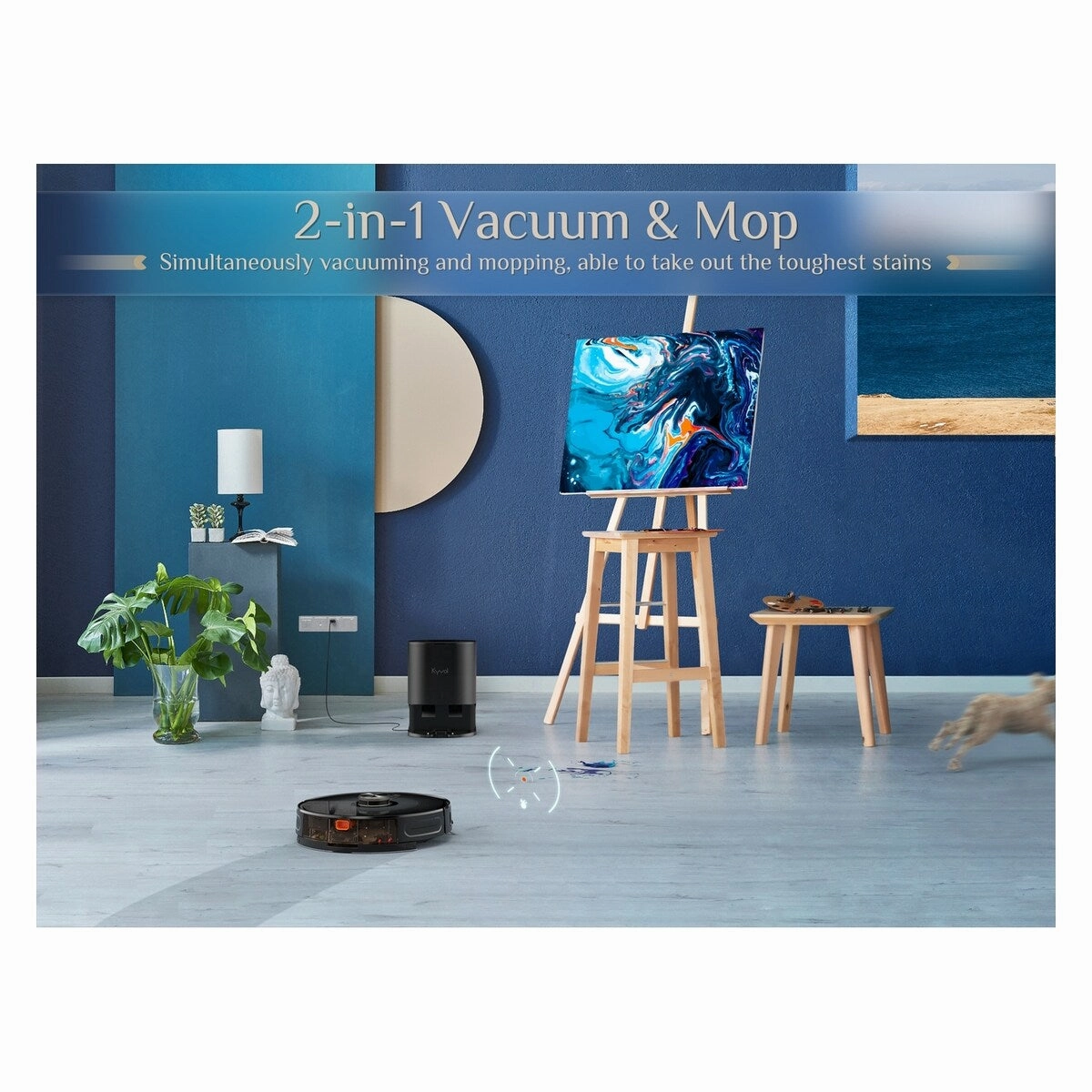 Kyvol Cybovac S31 Smart Laser Robot Vacuum With Self-Emptying Dustbin. Black