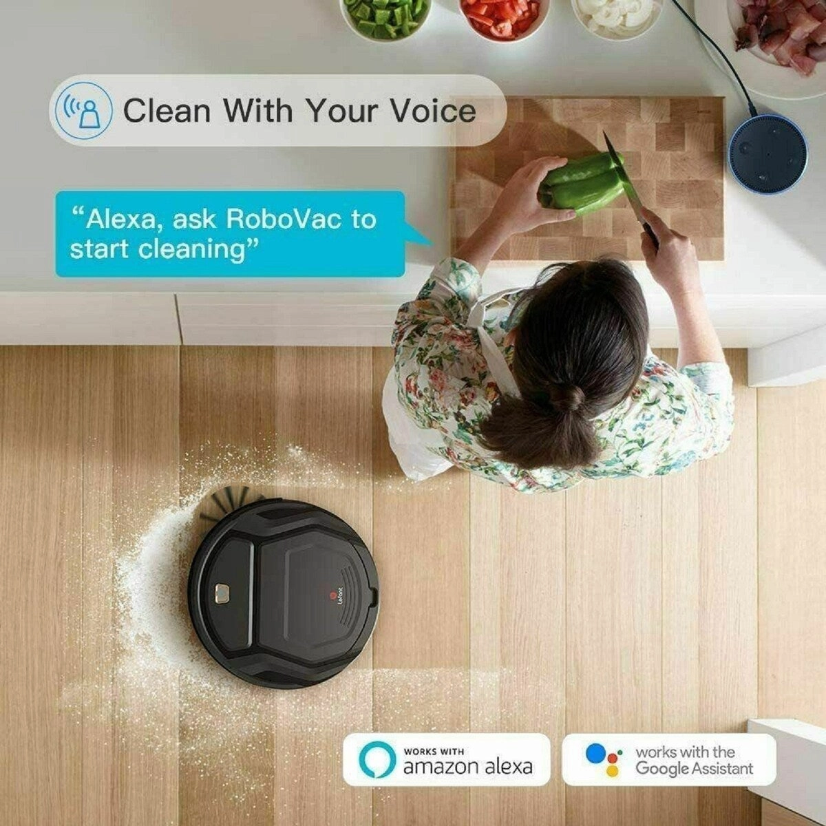 Lefant Auto Recharging Robotic Vacuums Cleaner Equipped WiFi M201