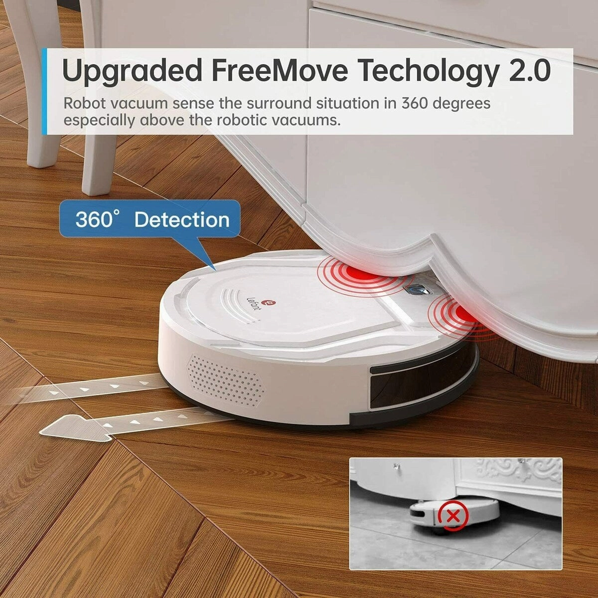 Lefant Auto Robotic Vacuums Cleaner Equipped WiFi Alexa Google M210