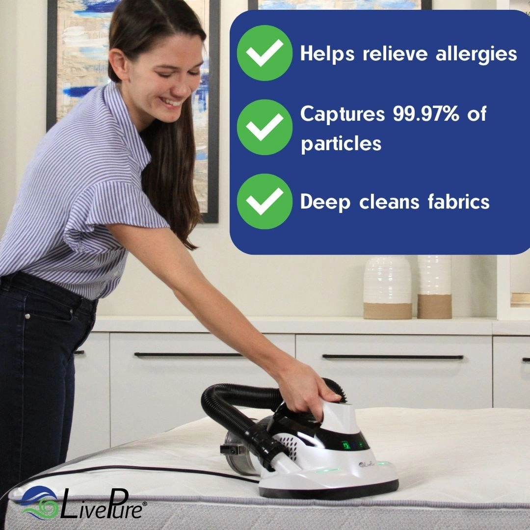 LivePure Ultramite UVC Dust Mite Allergen Handheld Vacuum