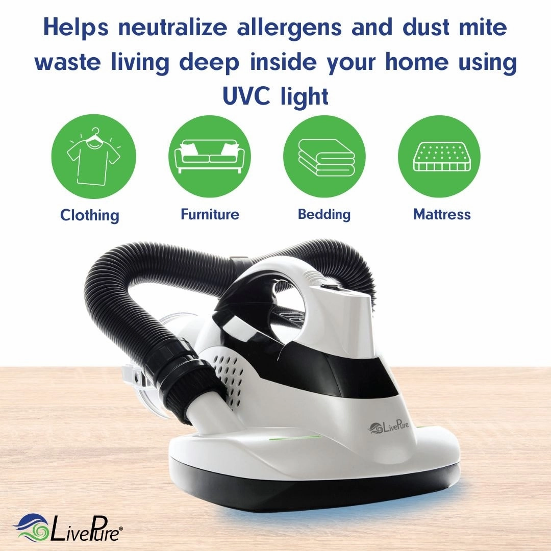 LivePure Ultramite UVC Dust Mite Allergen Handheld Vacuum