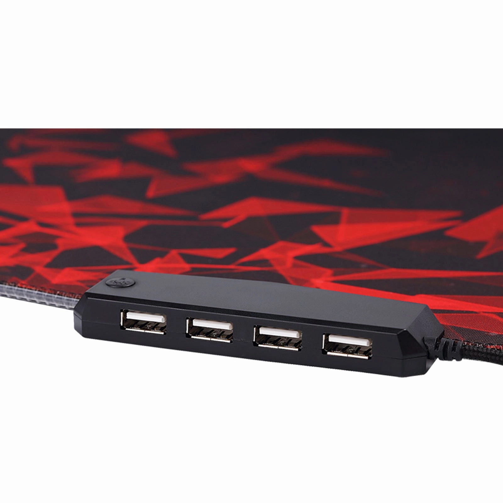 Marvo Gaming Mouse Pad with 4-Port USB Hub - Black & Red | 924778