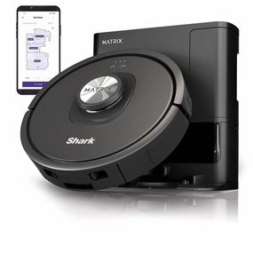 Matrix Self-Emptying Robot Vacuum with Bagless. 45-Day Capacity Self-Cleaning Brushroll No Spots Missed on Carpets & Hard Floors