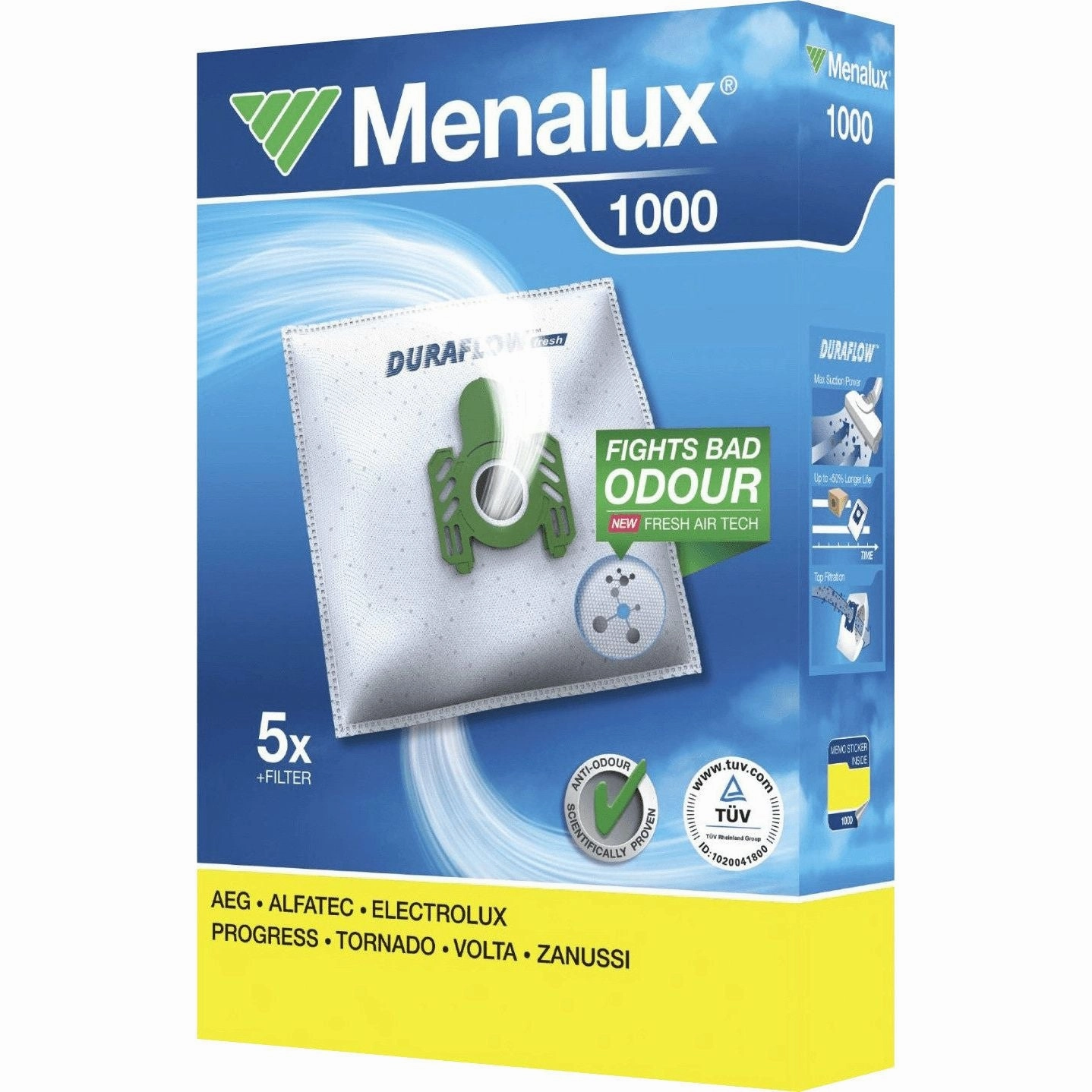 Menalux 1000M Vacuum Cleaner Bags - Pack of 5 | 1000M