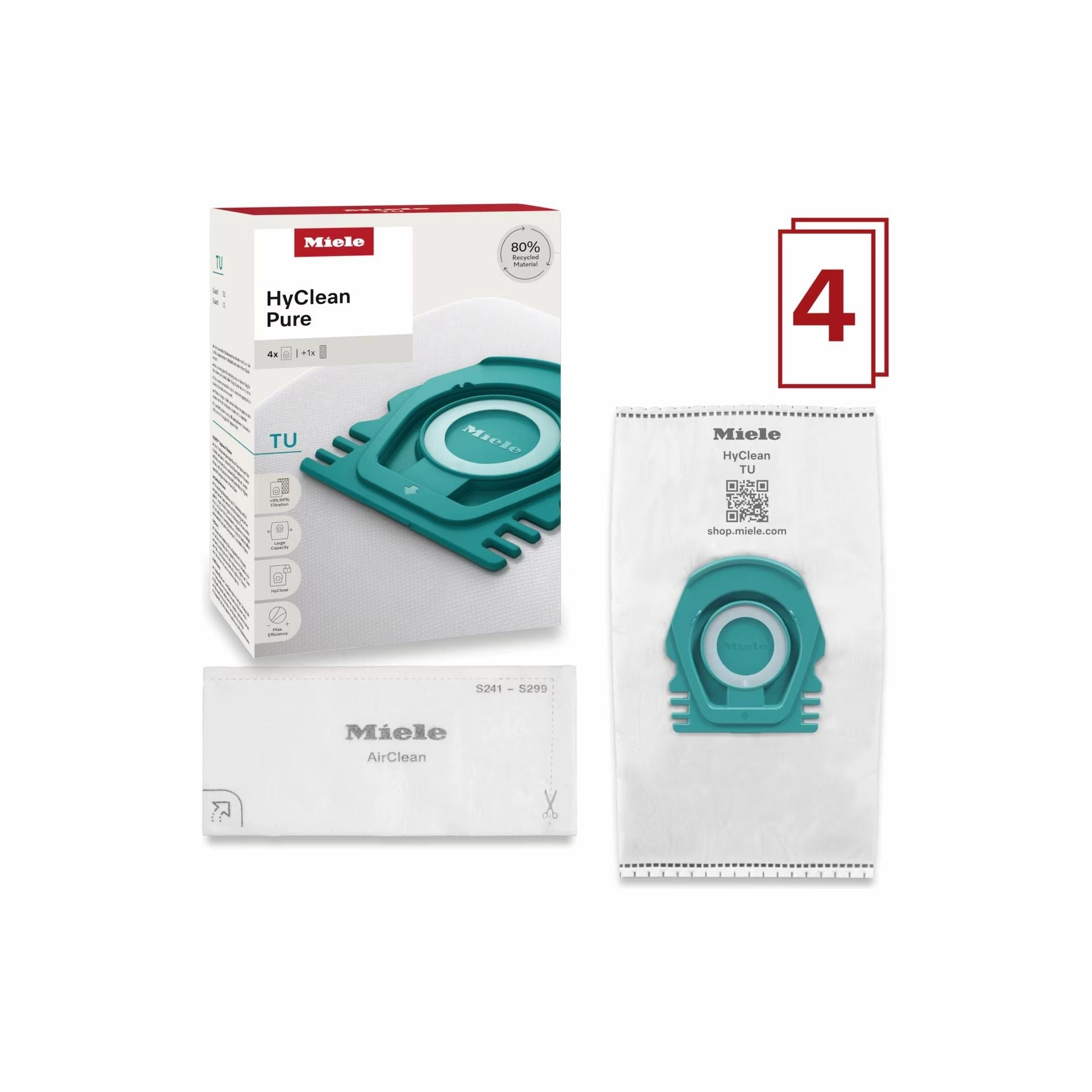 Miele HyClean Pure TU Vacuum Cleaner Bag For Guard L1 and Guard S1 Models | GUARDBAG- TU