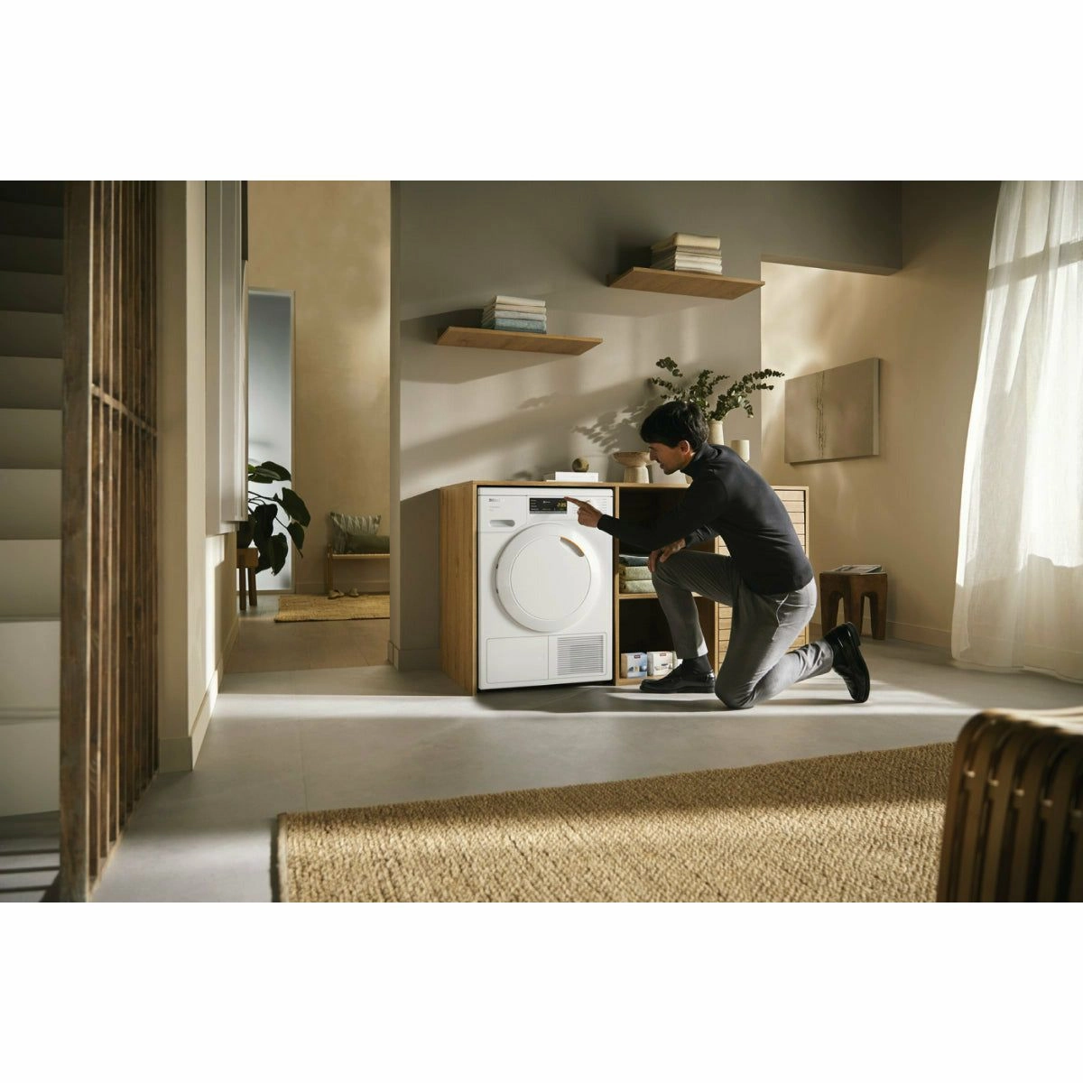 Miele T1 7KG Freestanding Heat Pump Tumble Dryer - Lotus White | TEA 225 WP