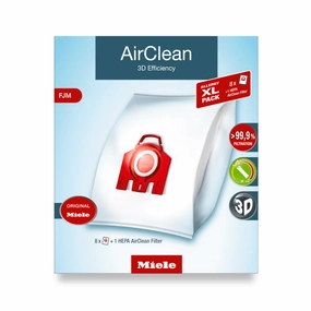 Miele XL-Pack AirClean 3D Efficiency FJM. Allergy (8 FJM Bags. HA50 HEPA Filter)