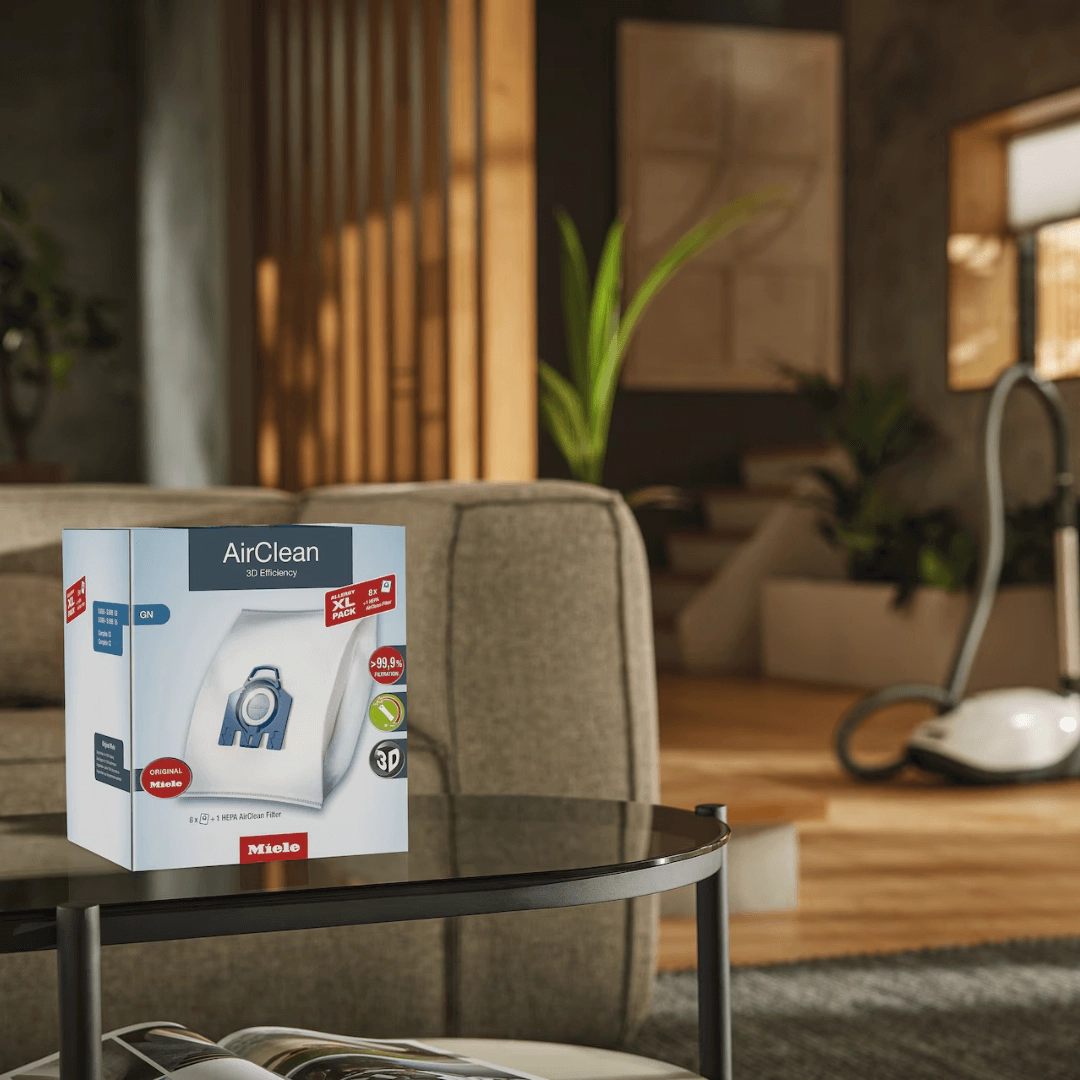 Miele XL-Pack AirClean 3D Efficiency GN. Allergy (8 GN Bags. HA50 HEPA Filter)