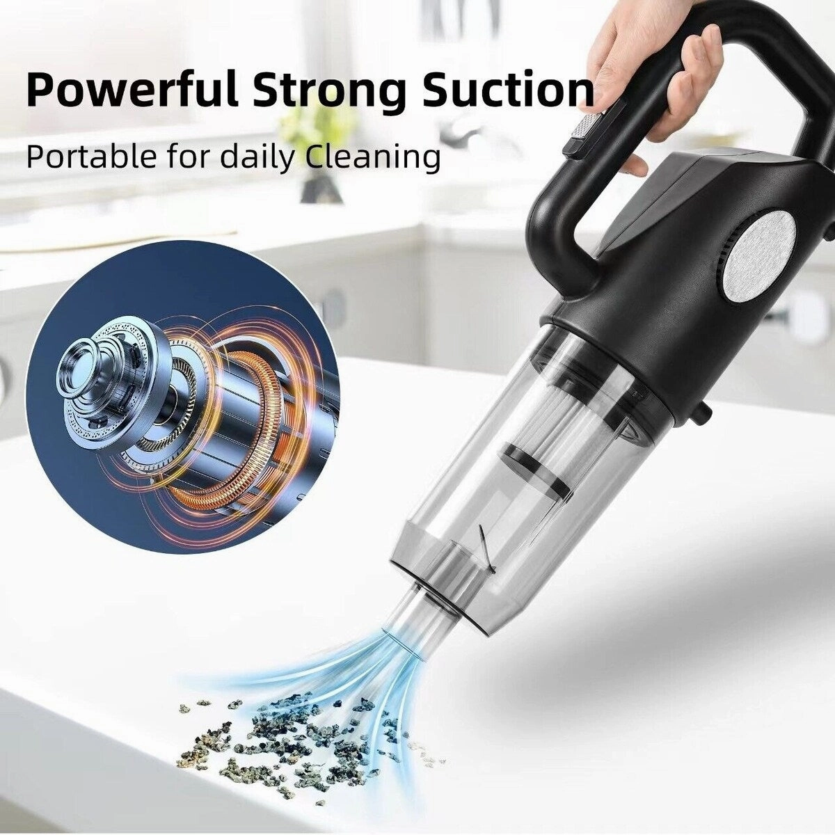 Mini Portable Cordless 120W Handheld Car Vacuum