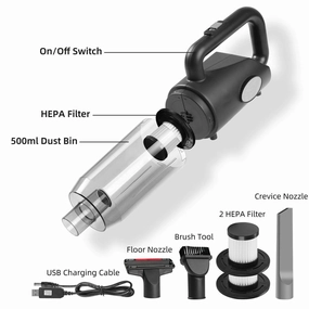 Mini Portable Cordless 120W Handheld Car Vacuum