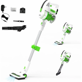 Mitcent Cordless Vacuum Cleaner. Cordless Stick Vacuum Cleaner with 2200mAh Rechargeable Lithium Batteries