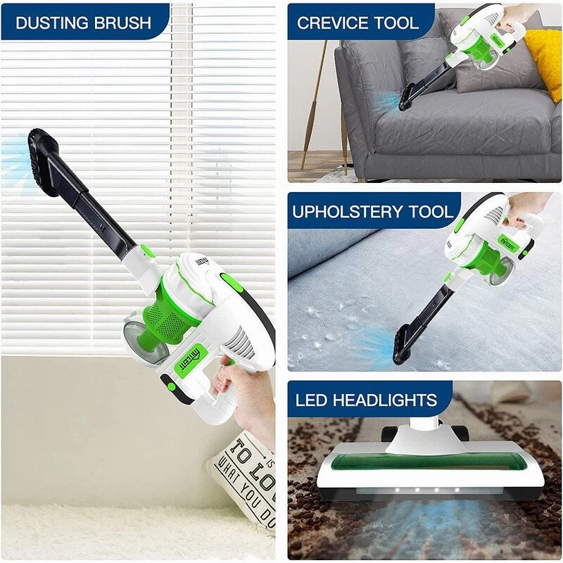 Mitcent Cordless Vacuum Cleaner. Cordless Stick Vacuum Cleaner with 2200mAh Rechargeable Lithium Batteries