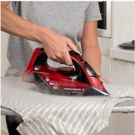 Morphy Richards 2400W Easycharge Cordless Steam Iron - Red & Black | 303250