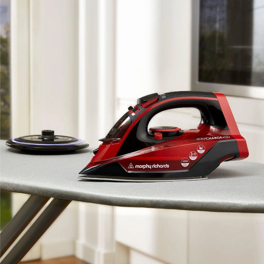 Morphy Richards 2400W Easycharge Cordless Steam Iron - Red & Black | 303250