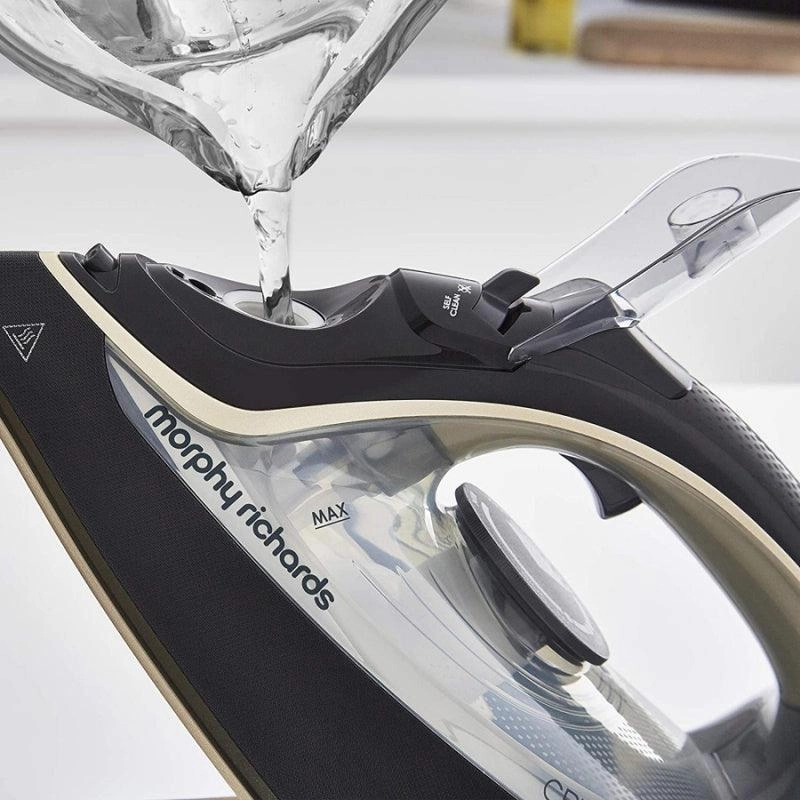 Morphy Richards Crystal Clear 35g Steam Output Steam Iron  - Black & Gold | 300302