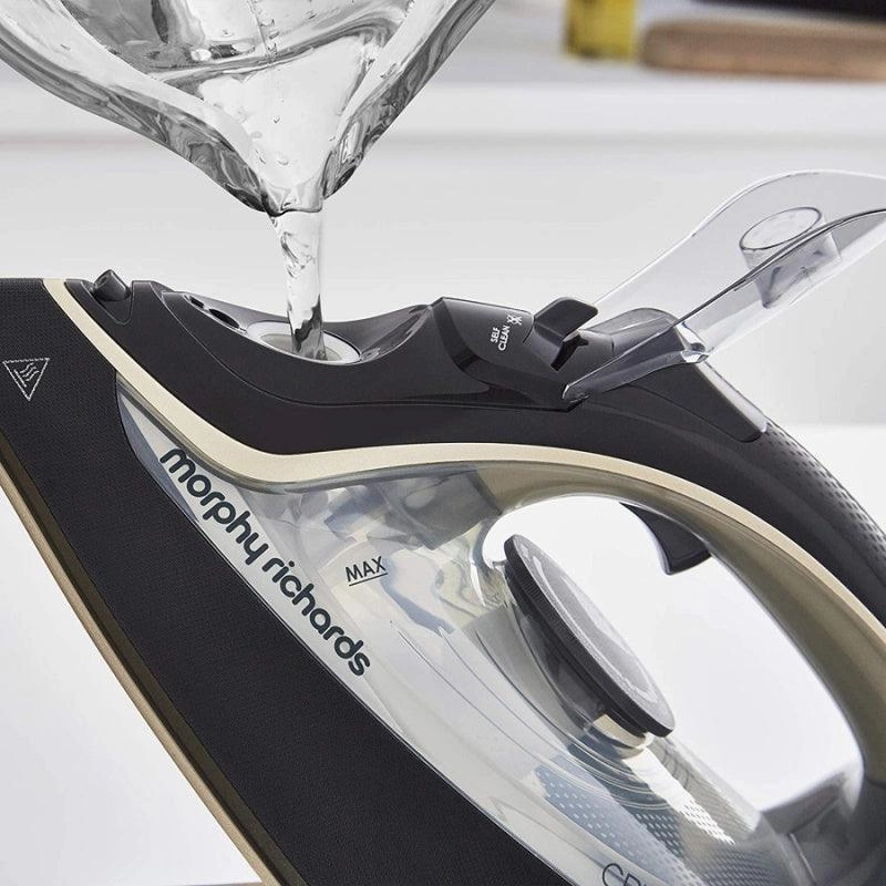 Morphy Richards Crystal Clear 35g Steam Output Steam Iron  - Black & Gold | 300302